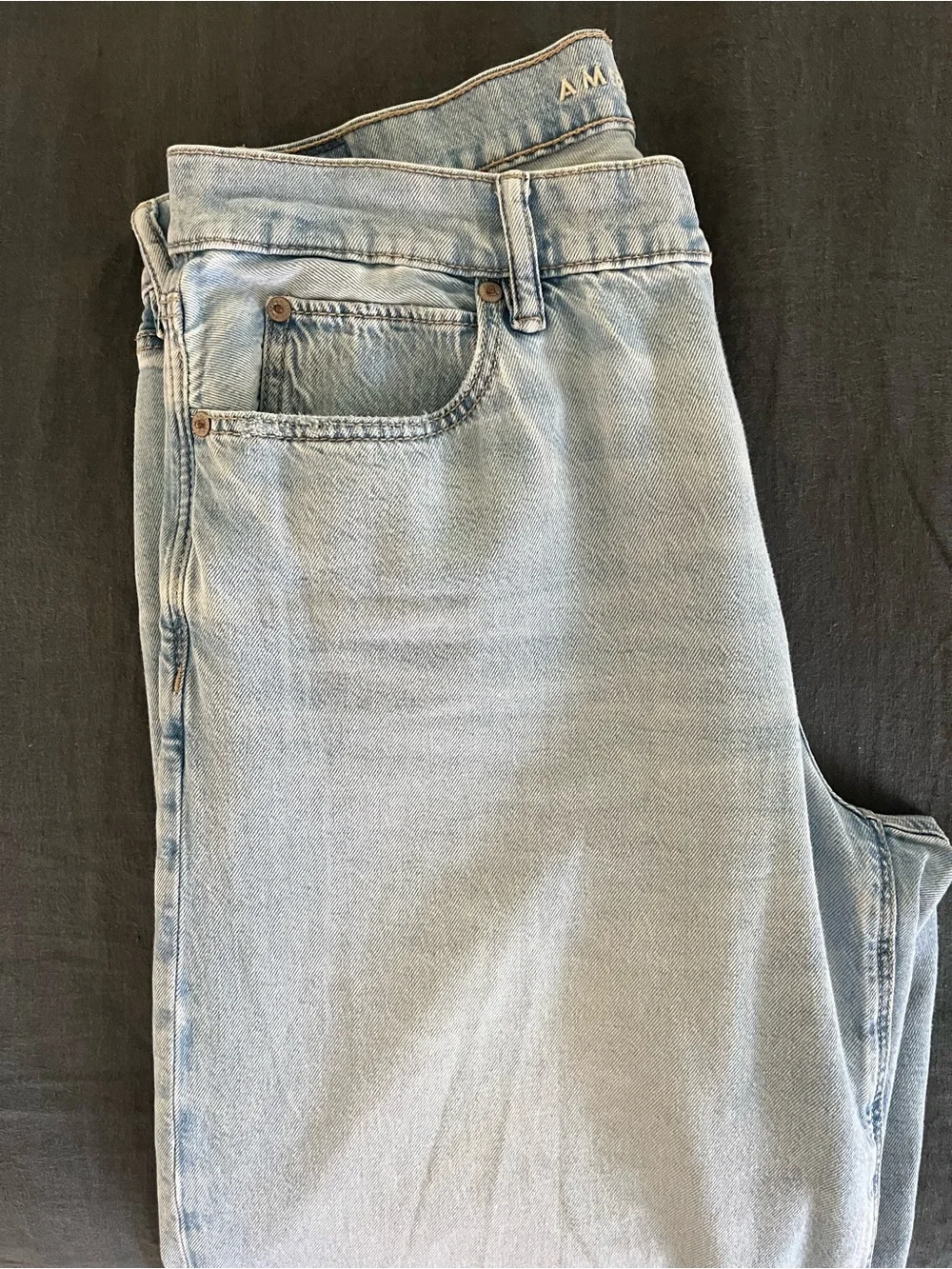 American Eagle Outfitters Light Blue Ultra Wide-Leg Jeans 8 Short